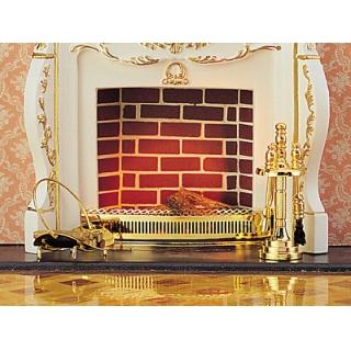 Brass fireplace set